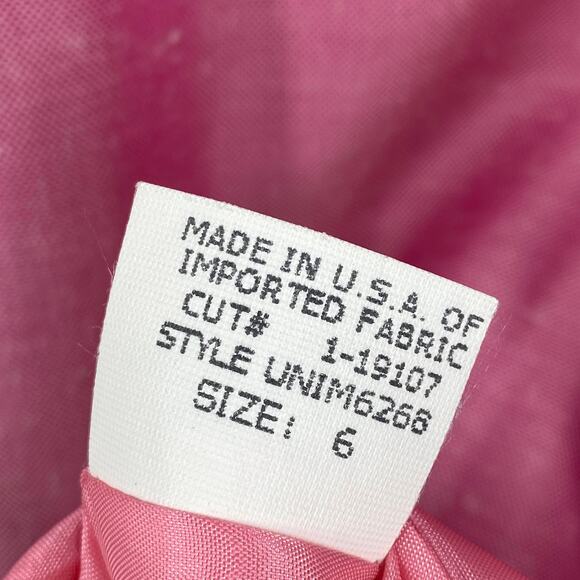 David Meister Pink Sheath Dress Women Sz 6  Short Sleeve Square Neck Feminine - Picture 8 of 11